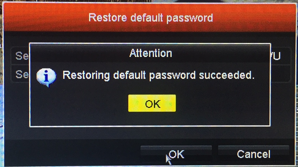 dvr forgot password factory reset